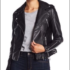 Romeo & Juliet Couture  Faux Leather Moto Jacket